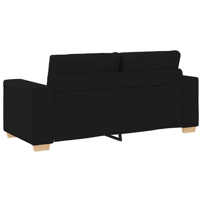 Loveseat Sofa Černý 140 Cm Textil