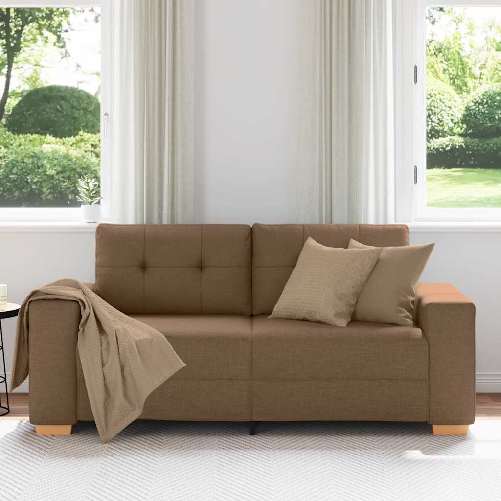 Dvousedák Hnědý 180 X 77 X 82 Cm Látkový