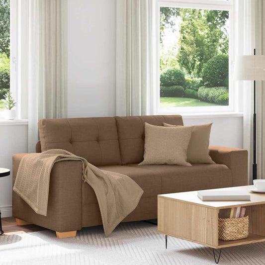 Dvousedák Hnědý 180 X 77 X 82 Cm Látkový