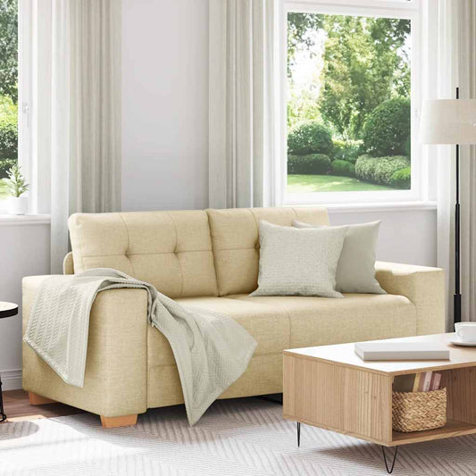 Dvousedák Krémový 180 X 77 X 82 Cm Látkový