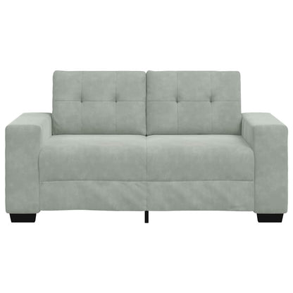 Loveseat Sofa Světle Šedá 120 Cm Samet