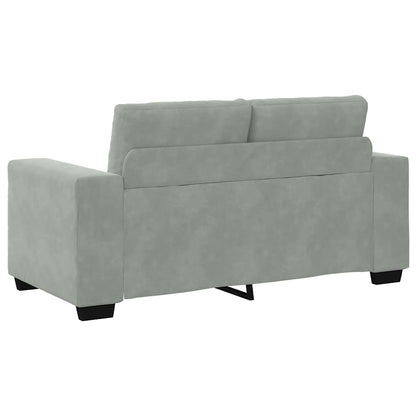 Loveseat Sofa Světle Šedá 120 Cm Samet