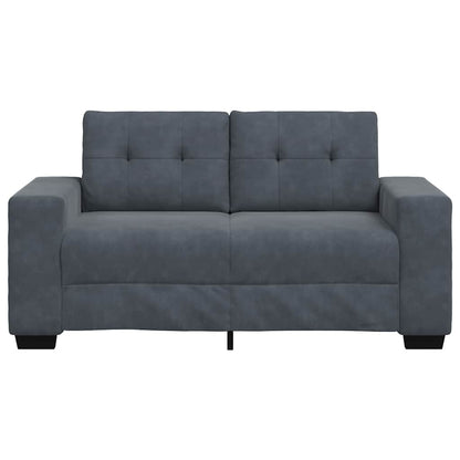 Loveseat Sofa Tmavě Šedá 120 Cm Samet