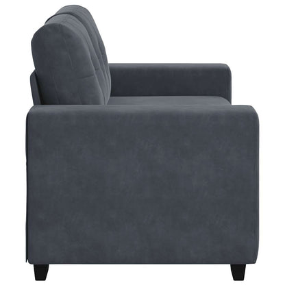 Loveseat Sofa Tmavě Šedá 120 Cm Samet