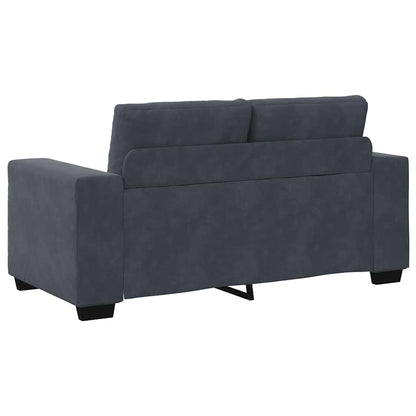 Loveseat Sofa Tmavě Šedá 120 Cm Samet