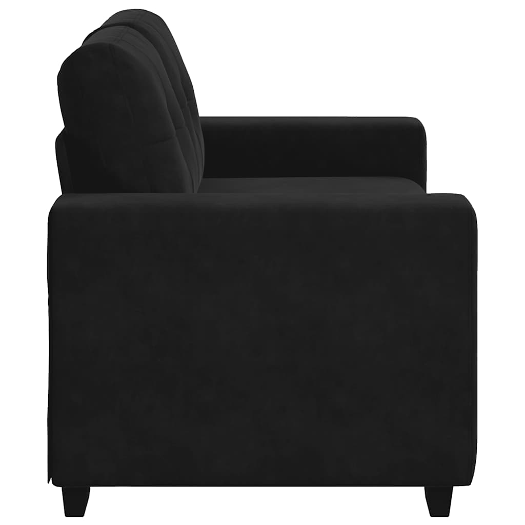 Loveseat Sofa Černý 120 Cm Samet