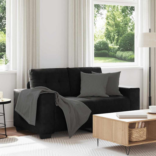 Loveseat Sofa Černý 120 Cm Samet