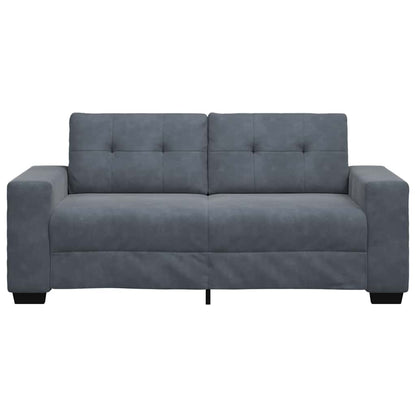 Loveseat Sofa Tmavě Šedá 140 Cm Samet