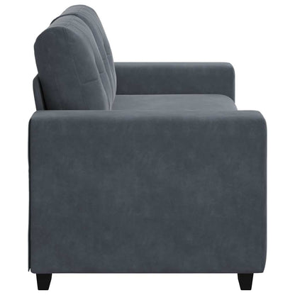 Loveseat Sofa Tmavě Šedá 140 Cm Samet