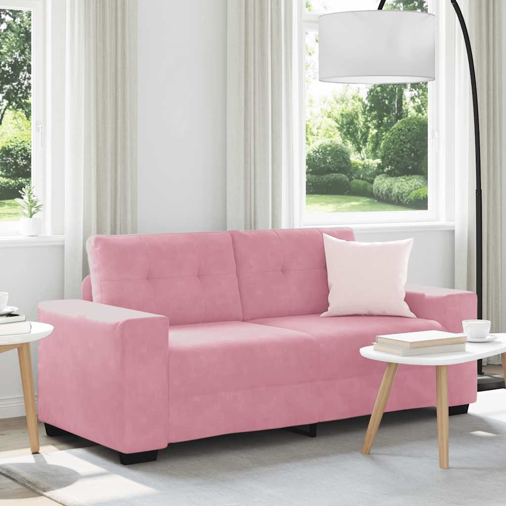 Dvousedák Růžový 180 X 77 X 82 Cm Samet