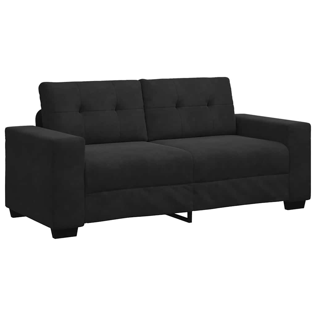 Loveseat Sofa Černý 140 Cm Samet