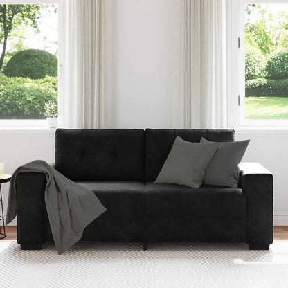 Loveseat Sofa Černý 140 Cm Samet