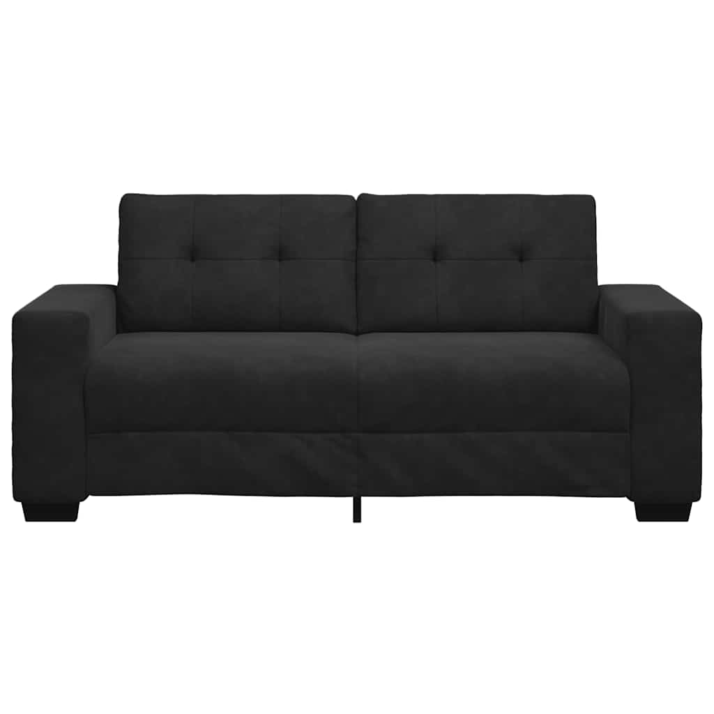 Loveseat Sofa Černý 140 Cm Samet