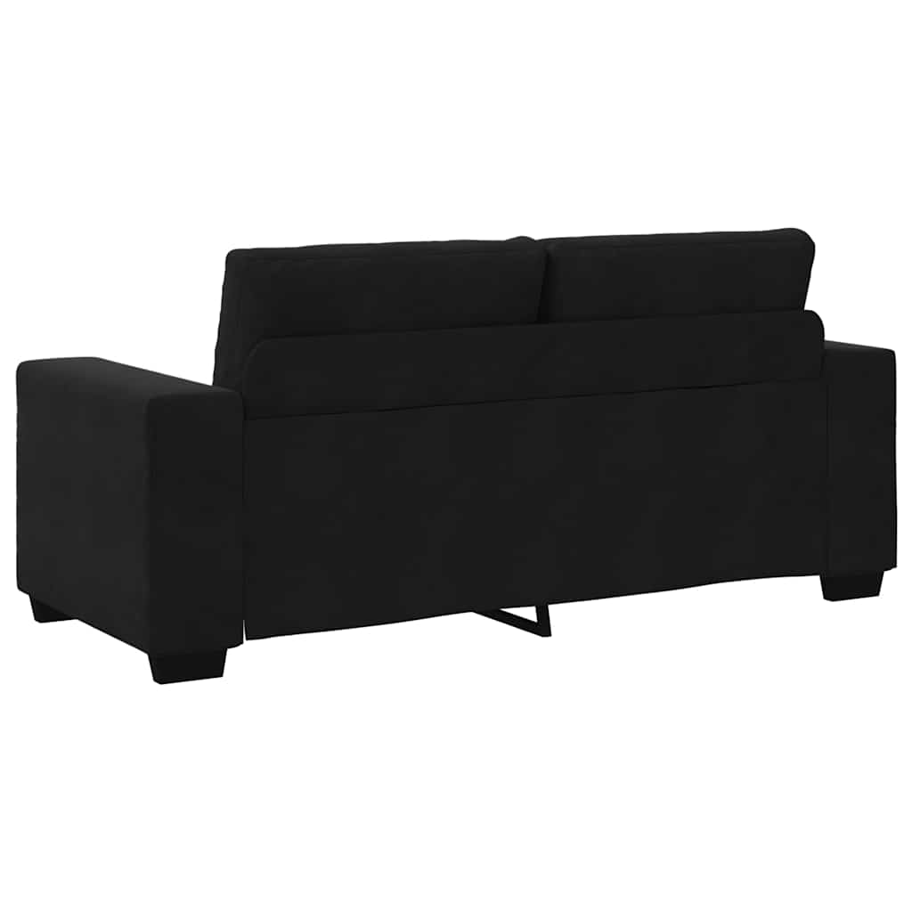 Loveseat Sofa Černý 140 Cm Samet