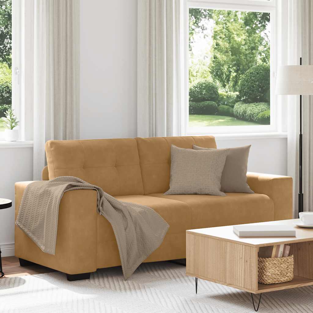 Dvousedák Hnědý 180 X 77 X 82 Cm Samet