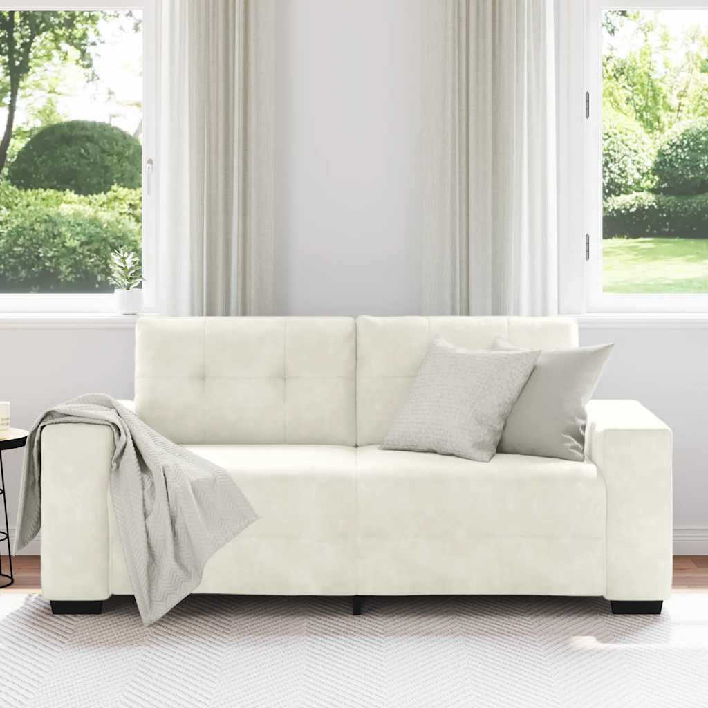 Dvousedák Krémový 180 X 77 X 82 Cm Samet