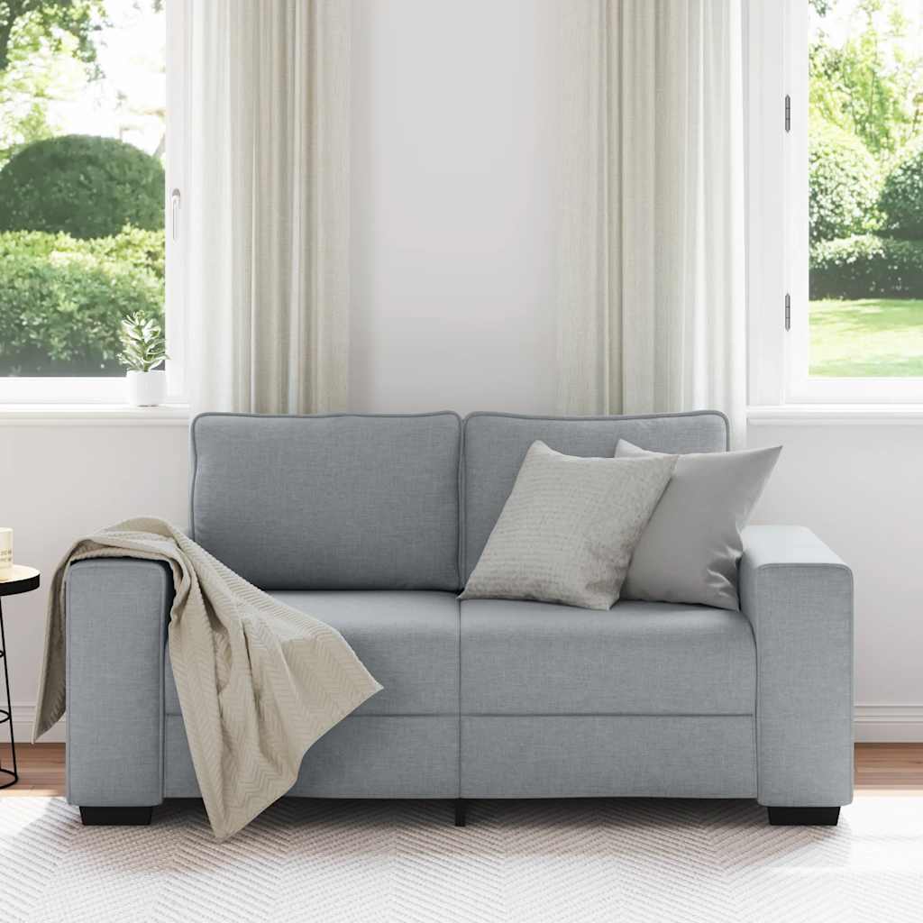Pohovka Pro 2 Osoby Světle Šedá 160X77X82 Cm Látka