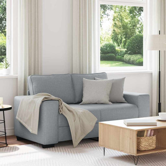 Pohovka Pro 2 Osoby Světle Šedá 160X77X82 Cm Látka