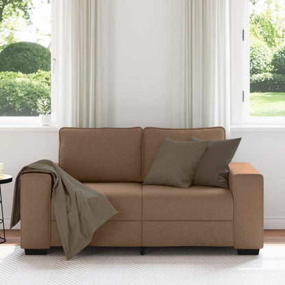 Dvoumístná Pohovka Hnědá 160 X 77 X 82 Cm Látková