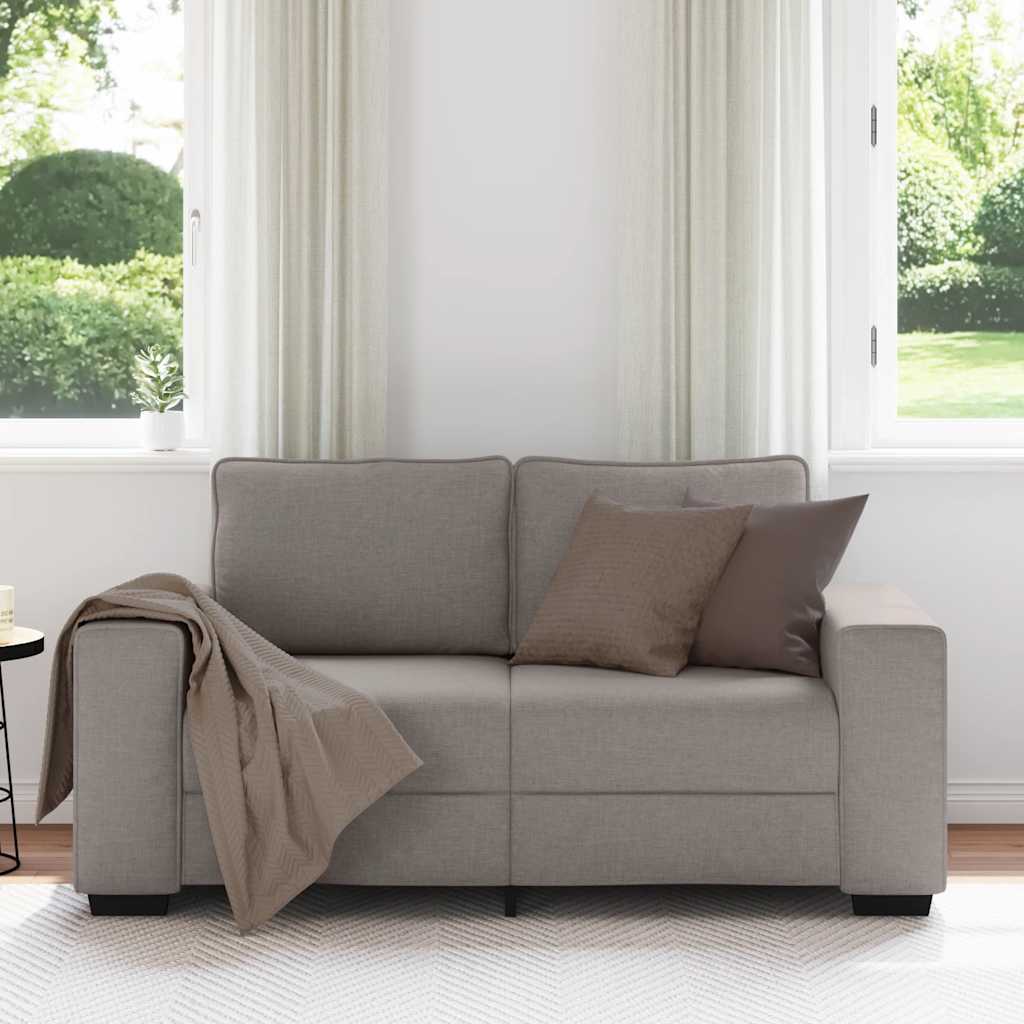 Dvoumístná Pohovka Taupe 160X77X82 Cm Látka