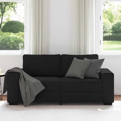 Pohovka Pro 2 Osoby Černá 180X77X82 Cm Látka