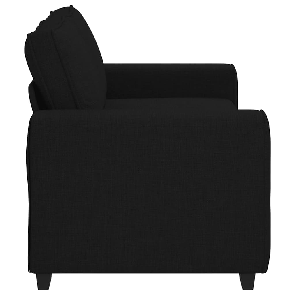 Pohovka Pro 2 Osoby Černá 180X77X82 Cm Látka