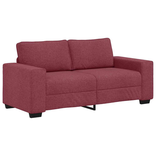 Dvoumístná Pohovka Vínově Červená 180 X 77 X 82 Cm Látka