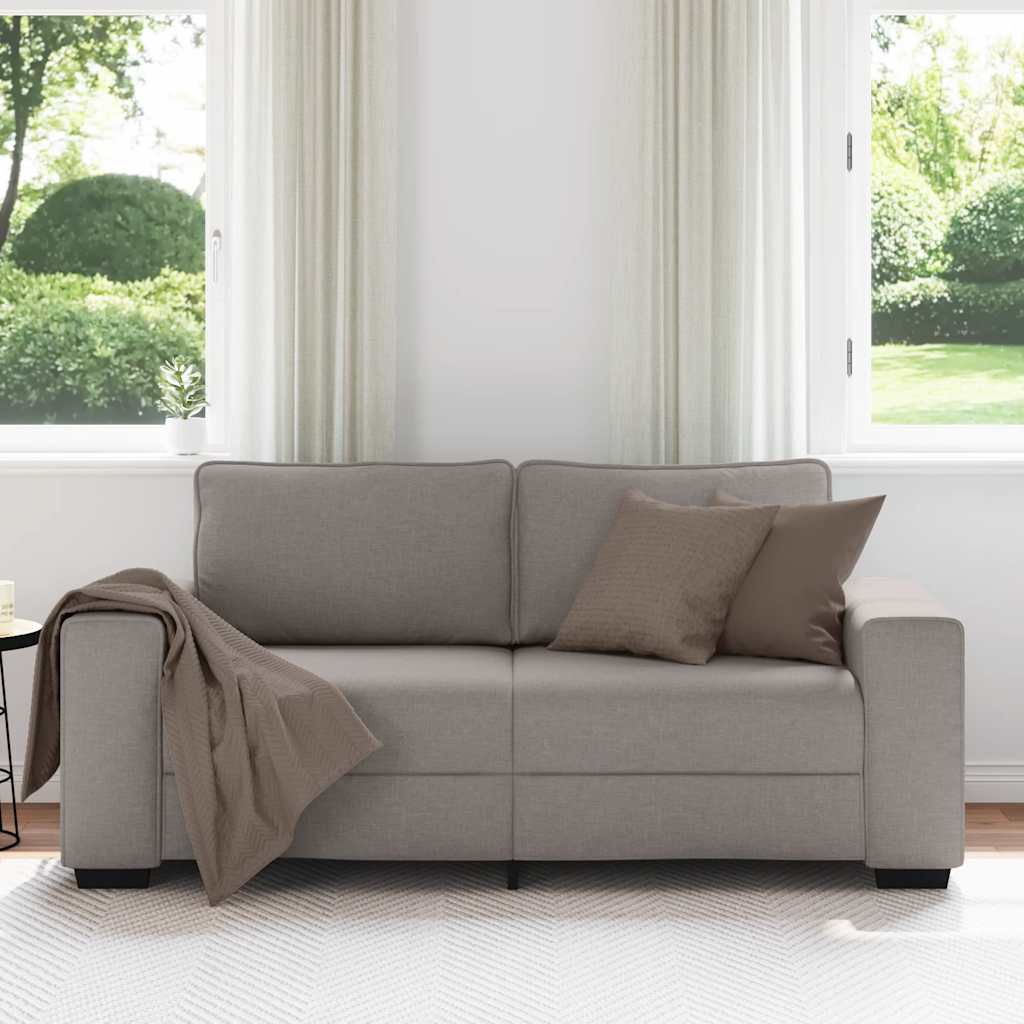 Dvoumístná Pohovka Taupe 180 X 77 X 82 Cm Látka