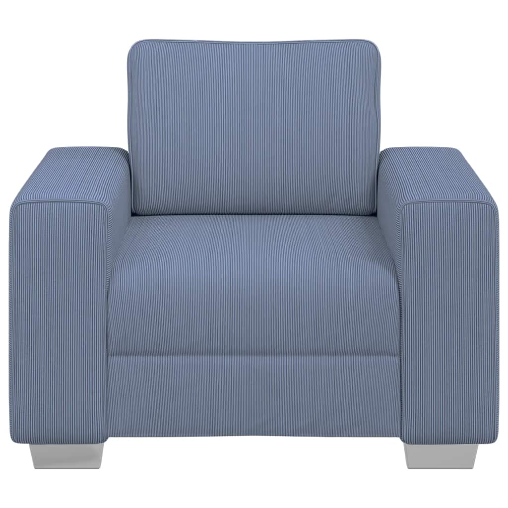 Rozkládací Křeslo Modré 100 X 77 X 82 Cm, Manšestrová Látka
