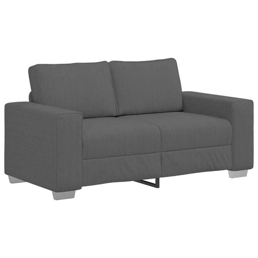 Loveseat Sofa Tmavě Šedé 160X77X82 Cm Manšestrová Tkanina