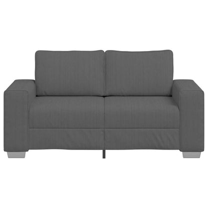 Loveseat Sofa Tmavě Šedé 160X77X82 Cm Manšestrová Tkanina