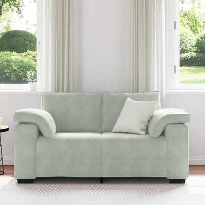 Loveseat Sofa Světle Šedá 160X77X82 Cm Samet
