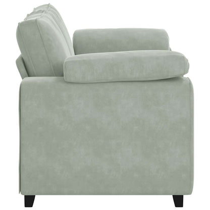 Loveseat Sofa Světle Šedá 160X77X82 Cm Samet