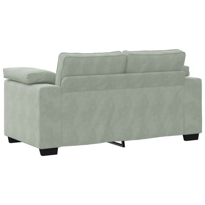 Loveseat Sofa Světle Šedá 160X77X82 Cm Samet