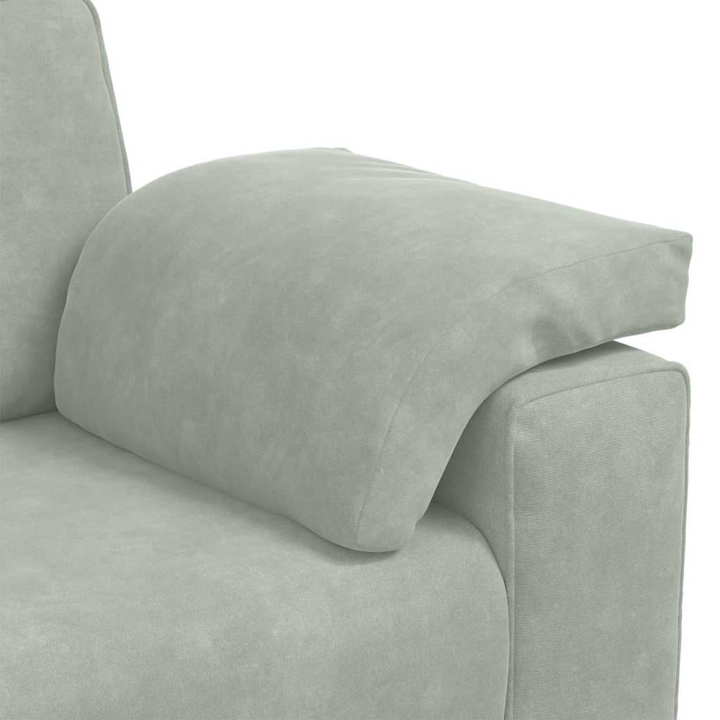 Loveseat Sofa Světle Šedá 160X77X82 Cm Samet
