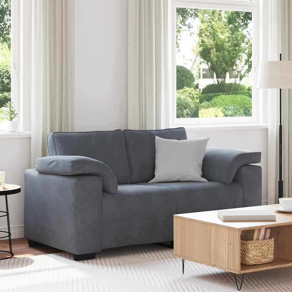 Loveseat Sofa Černý Samet