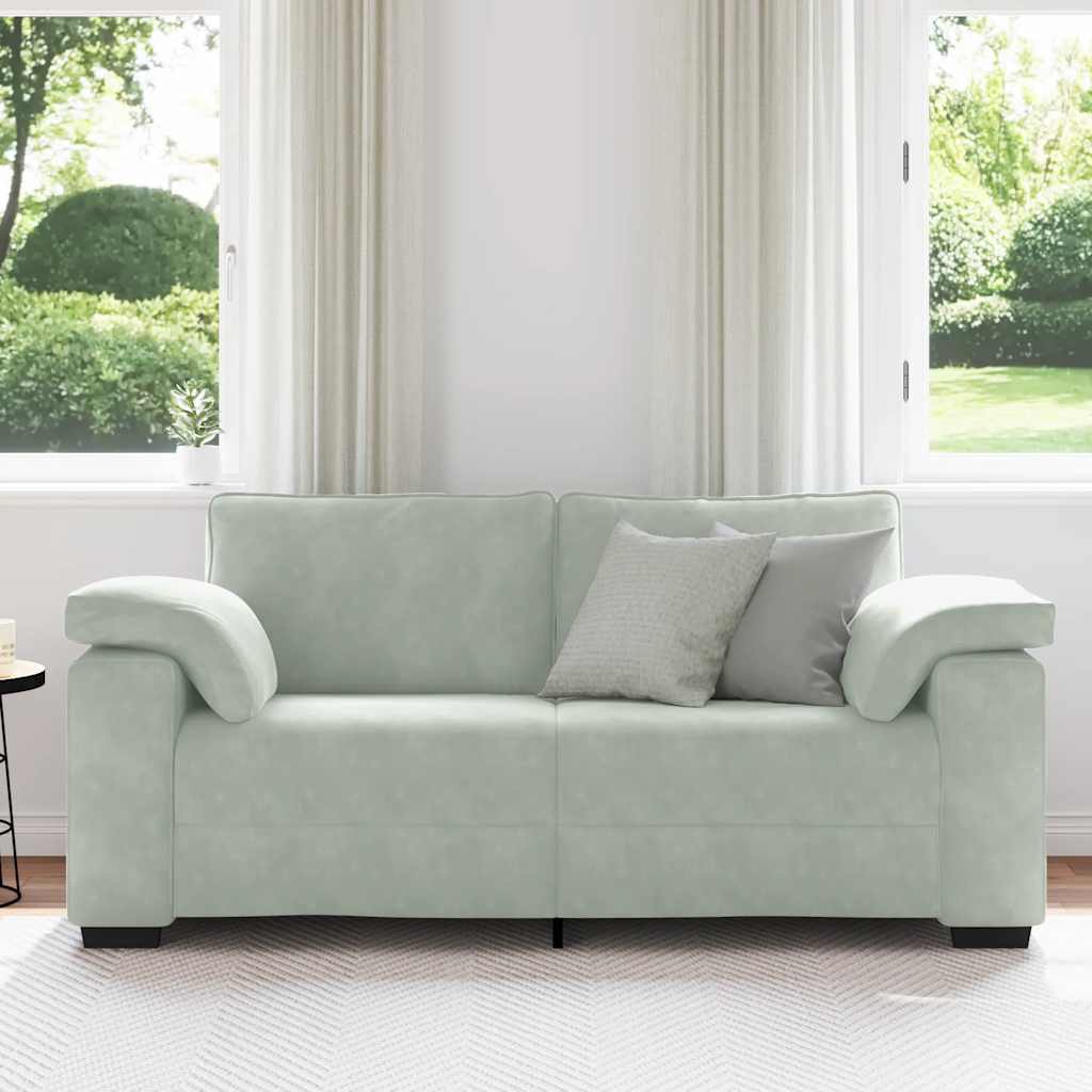 Loveseat Sofa Světle Šedá 180X77X82 Cm Samet