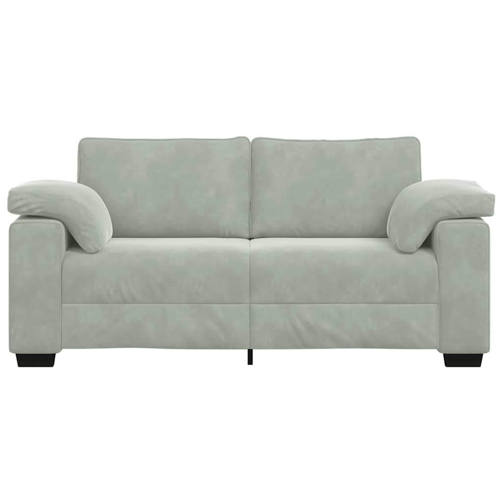 Loveseat Sofa Světle Šedá 180X77X82 Cm Samet