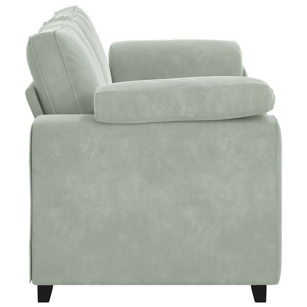 Loveseat Sofa Světle Šedá 180X77X82 Cm Samet