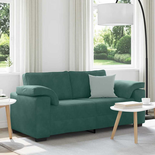 Dvousedák Tmavě Zelená 180 X 77 X 82 Cm Samet