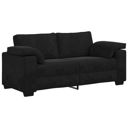 Loveseat Sofa Černý Samet