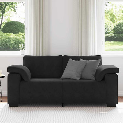 Loveseat Sofa Černý Samet