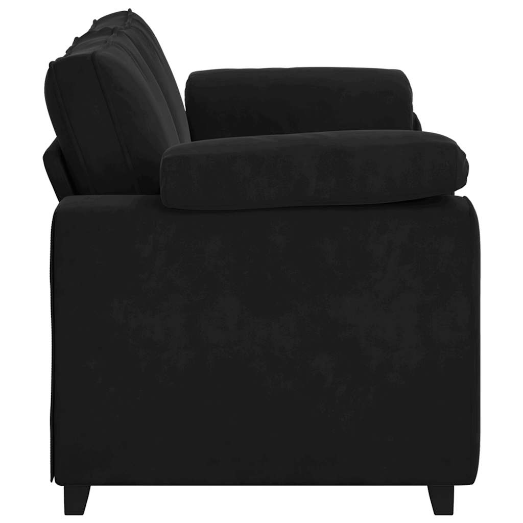Loveseat Sofa Černý Samet