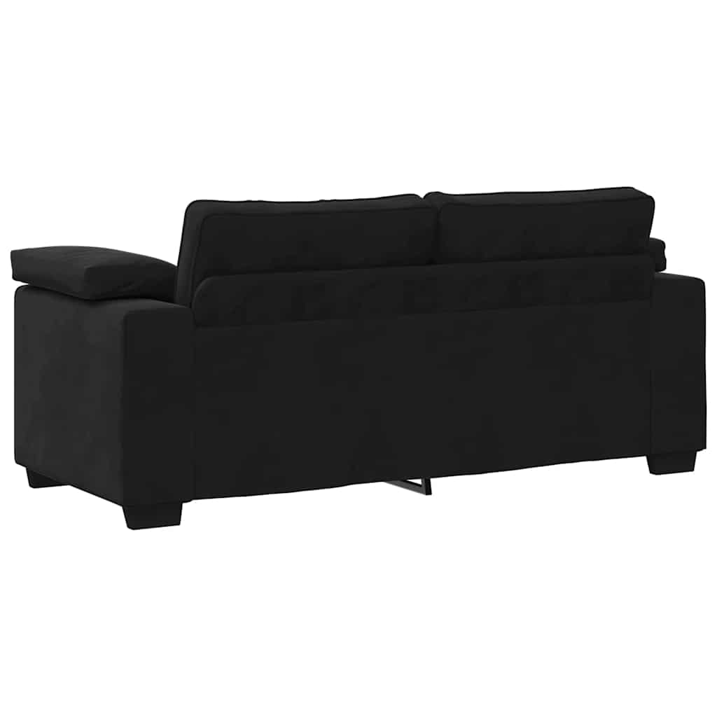 Loveseat Sofa Černý Samet