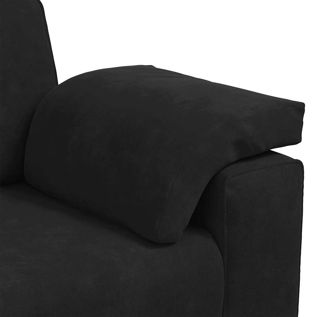 Loveseat Sofa Černý Samet