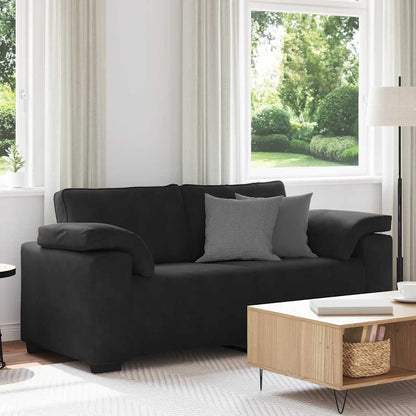 Loveseat Sofa Černý Samet