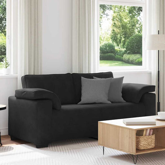 Loveseat Sofa Černý Samet