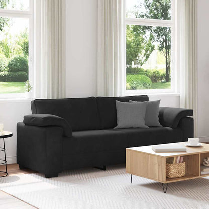 Loveseat Sofa Černý Samet