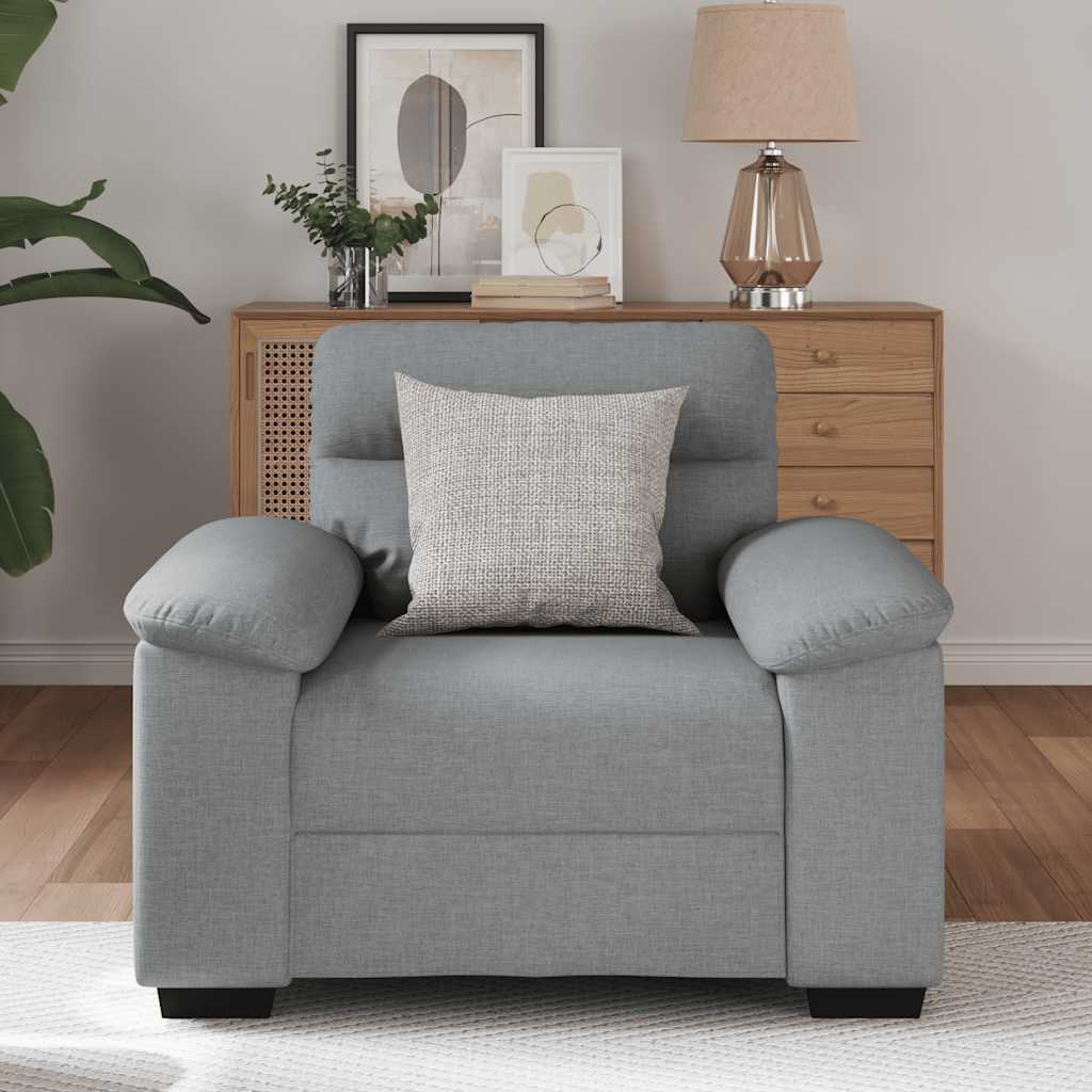 Rozkládací Křeslo Světle Šedá 100X81X84 Cm Textil