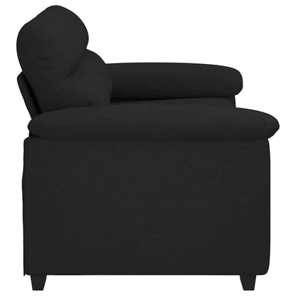Pohovka Pro 2 Osoby Černá 160X81X84 Cm Látka